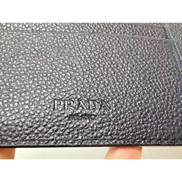 PRADA - Mens Wallet Billfold Card Holder - Saffiano - COA NEW W/BOX - NAVY BLUE - Picture 10 of 16